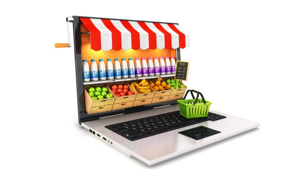 Tienda online en laptop