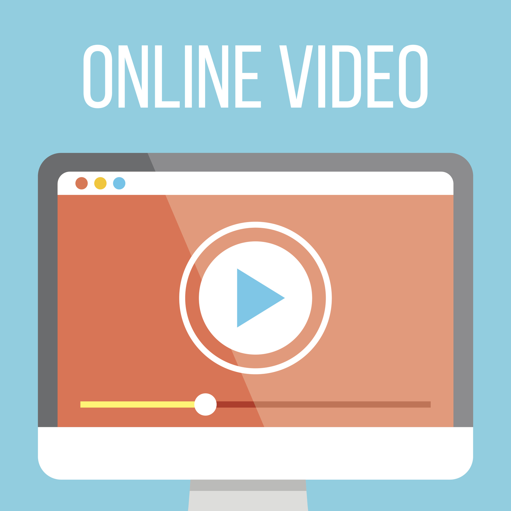 Ilustración de video online