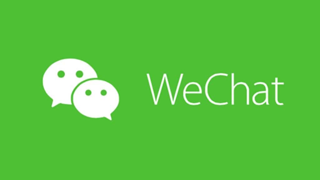 banner con logotipo de WeChat