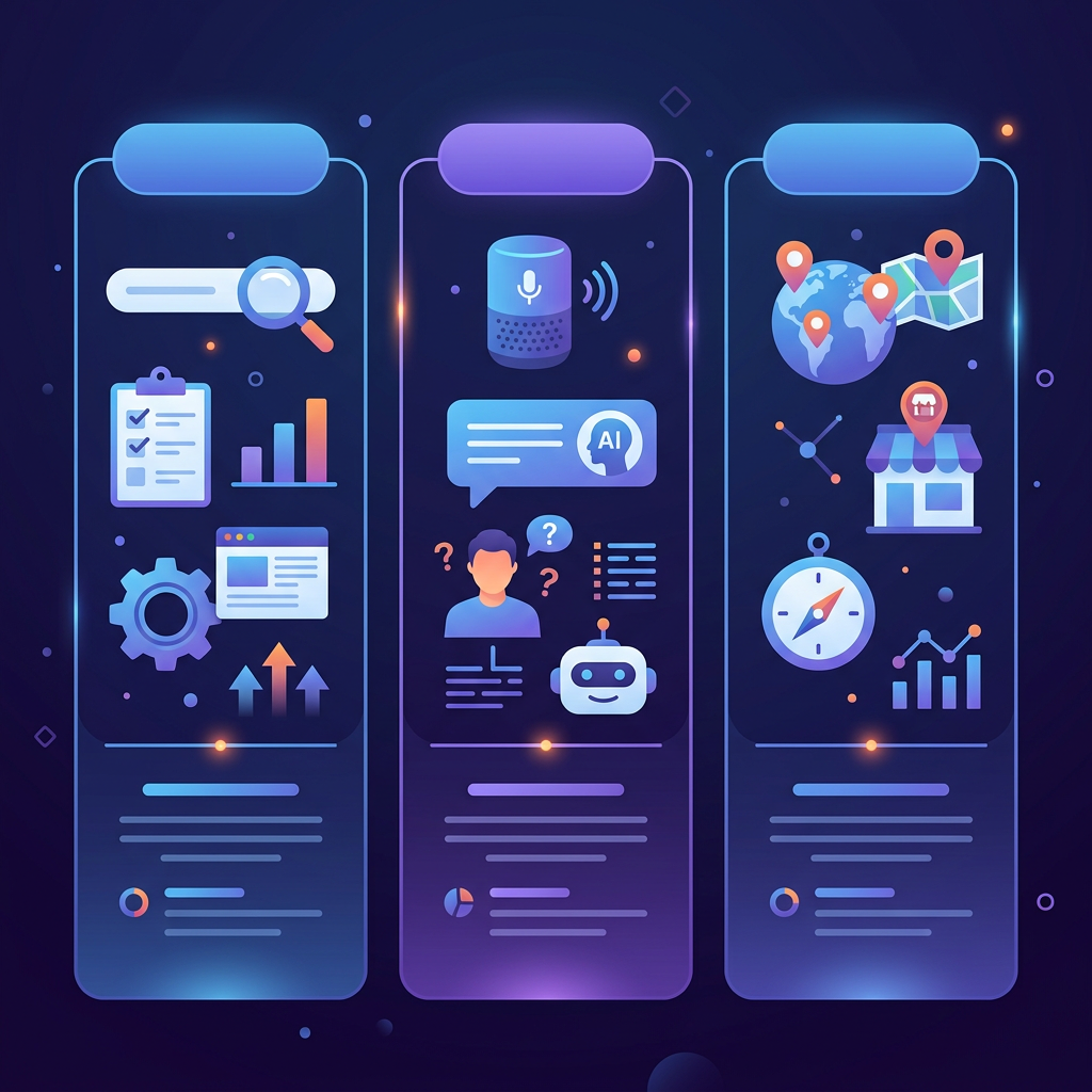infografía comparativa SEO vs GEO vs AEO diferencias 2026
