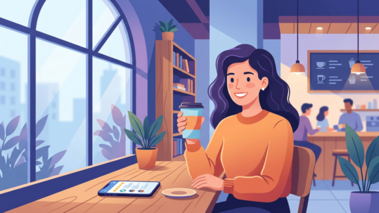 Persona fiel a una marca sosteniendo producto y dejando reseña positiva — construir marca leal