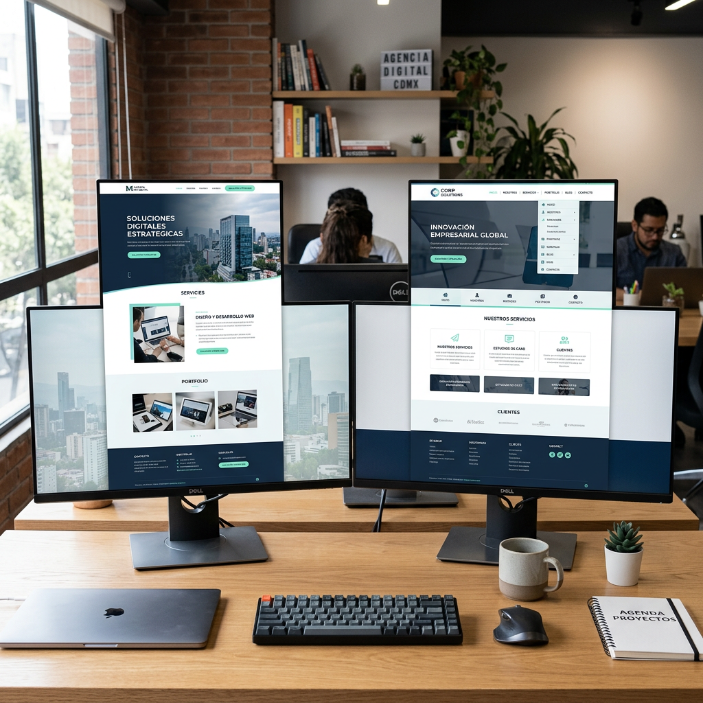 comparación one page vs sitio web multipage México estrategia digital