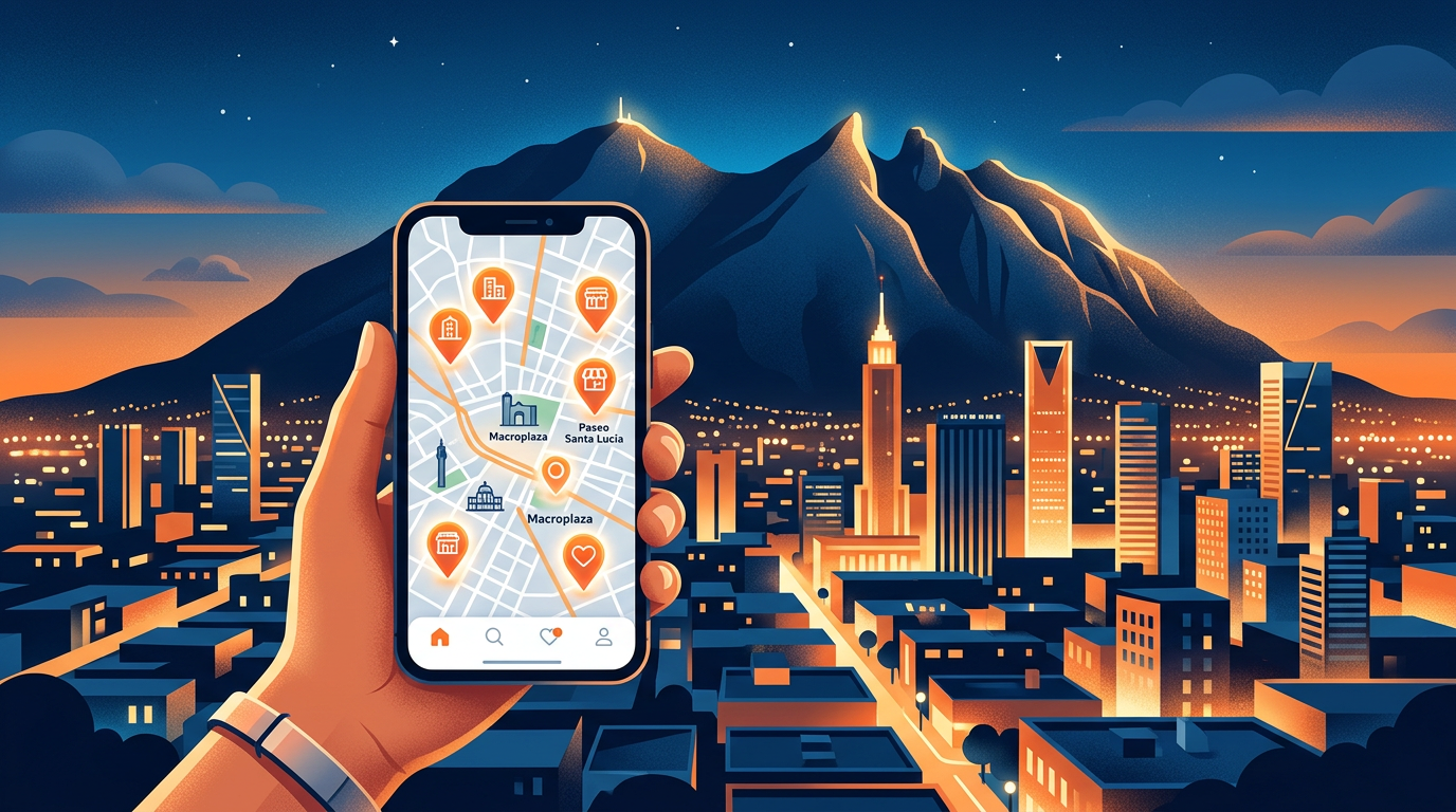 SEO local Monterrey: negocio apareciendo en búsquedas de Google Maps en smartphone