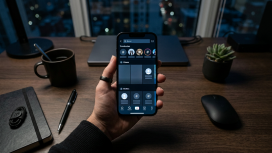 persona usando TikTok como buscador en México desde su smartphone, estrategia de contenidos digitales