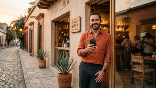 dueño de negocio influencer de su propia marca en México creando contenido digital auténtico